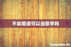 不会简谱可以当歌手吗