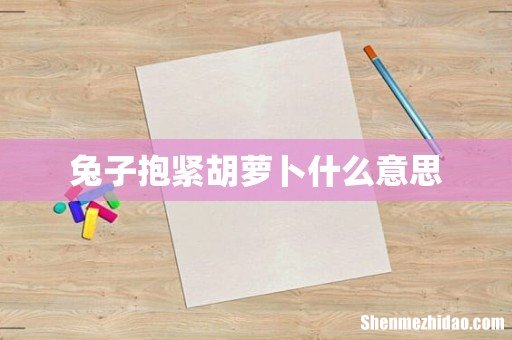 兔子抱紧胡萝卜什么意思