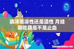 藕汤是凉性还是温性 月经期吃藕是不是止血