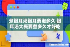 煮银耳汤银耳要泡多久 银耳汤大概要煮多久才好吃
