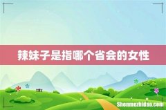 辣妹子是指哪个省会的女性