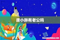 唐小胖有老公吗