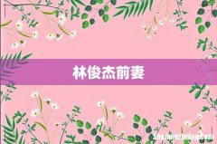 林俊杰前妻