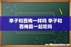 李子和西梅一样吗 李子和西梅能一起吃吗