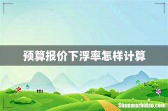 预算报价下浮率怎样计算