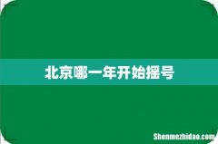 北京哪一年开始摇号
