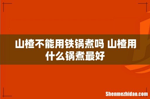 山楂不能用铁锅煮吗 山楂用什么锅煮最好