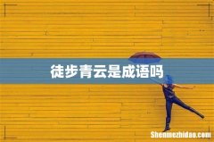 徒步青云是成语吗