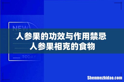 人参果的功效与作用禁忌 人参果相克的食物