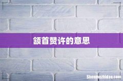 颔首赞许的意思