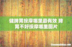健脾胃按摩哪里最有效 脾胃不好按摩哪里图片