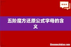 五阶魔方还原公式字母的含义
