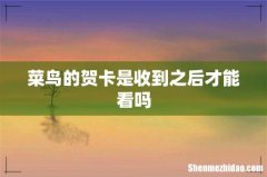 菜鸟的贺卡是收到之后才能看吗