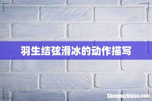 羽生结弦滑冰的动作描写