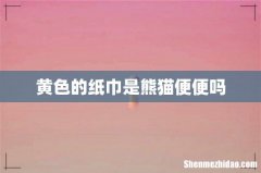 黄色的纸巾是熊猫便便吗