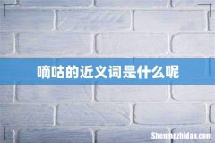 嘀咕的近义词是什么呢