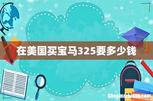 在美国买宝马325要多少钱