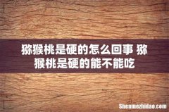 猕猴桃是硬的怎么回事 猕猴桃是硬的能不能吃