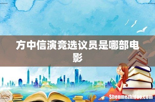 方中信演竞选议员是哪部电影
