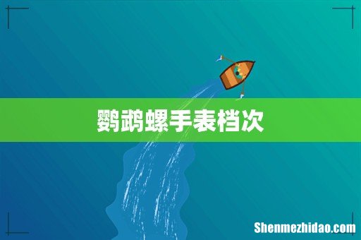 鹦鹉螺手表档次