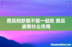 西瓜和虾能不能一起吃 西瓜皮有什么作用