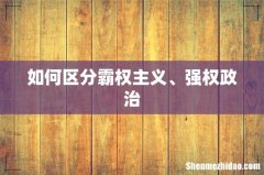 如何区分霸权主义、强权政治