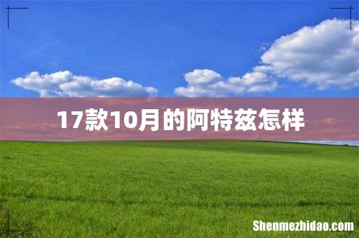 17款10月的阿特兹怎样
