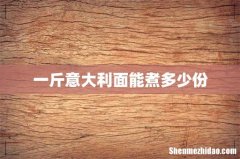 一斤意大利面能煮多少份