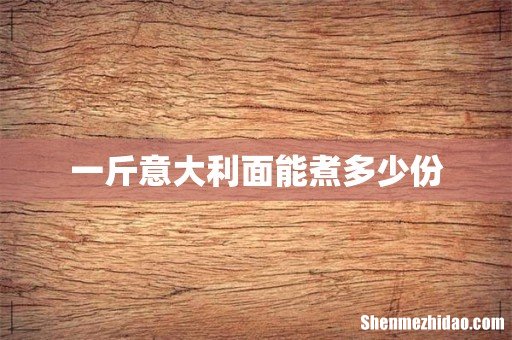 一斤意大利面能煮多少份