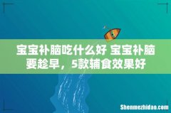 宝宝补脑吃什么好 宝宝补脑要趁早，5款辅食效果好