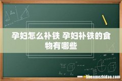 孕妇怎么补铁 孕妇补铁的食物有哪些