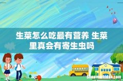 生菜怎么吃最有营养 生菜里真会有寄生虫吗