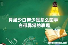 月经少白带少是怎么回事 白带异常的表现
