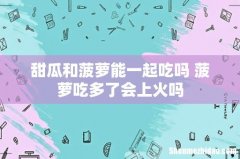 甜瓜和菠萝能一起吃吗 菠萝吃多了会上火吗