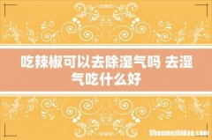 吃辣椒可以去除湿气吗 去湿气吃什么好