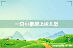 一只小猴爬上树儿歌