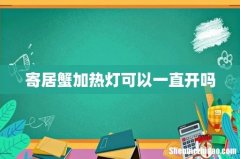寄居蟹加热灯可以一直开吗