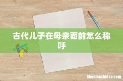 古代儿子在母亲面前怎么称呼