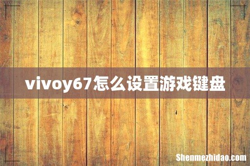 vivoy67怎么设置游戏键盘