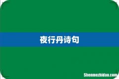 夜行丹诗句