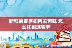 新鲜的春笋如何去苦味 怎么样挑选春笋