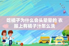 吃橘子为什么会头晕晕的 衣服上有橘子汁怎么洗