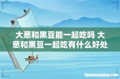 大葱和黑豆能一起吃吗 大葱和黑豆一起吃有什么好处