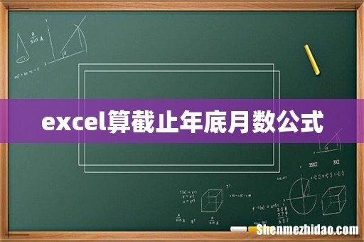 excel算截止年底月数公式