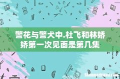 警花与警犬中.杜飞和林娇娇第一次见面是第几集
