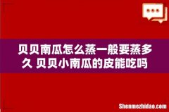 贝贝南瓜怎么蒸一般要蒸多久 贝贝小南瓜的皮能吃吗