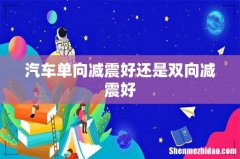 汽车单向减震好还是双向减震好