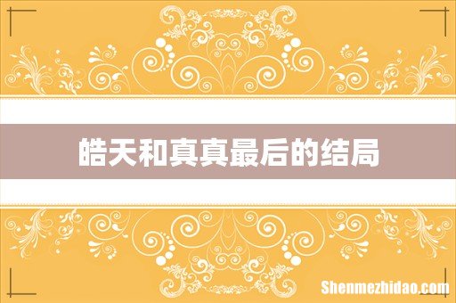 皓天和真真最后的结局
