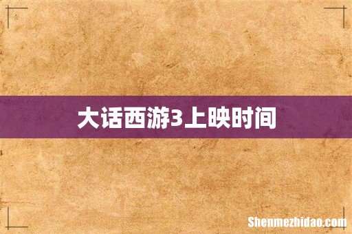 大话西游3上映时间