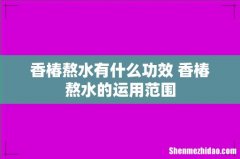 香椿熬水有什么功效 香椿熬水的运用范围